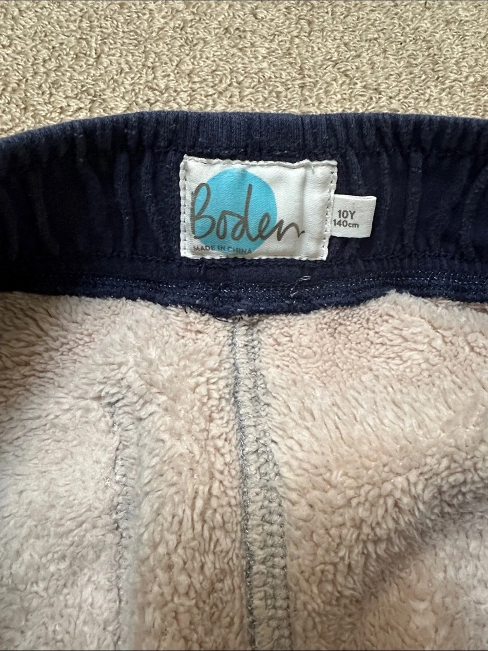 Two Mini Boden Fleece Pants Sherpa Lined Sweatpants available _ GREAT COND.